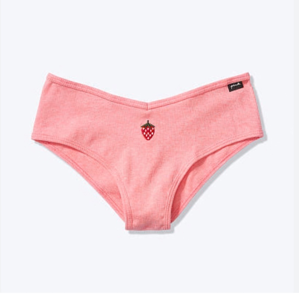 PINK Breathable Strawberry Logo Panty Women Size Large